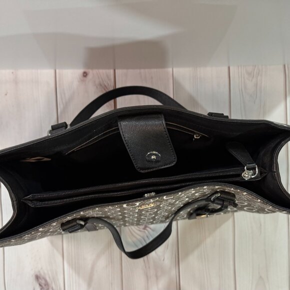 GUESS Tote Bag Snakeskin Pattern Grey/Black - Picture 7 of 10